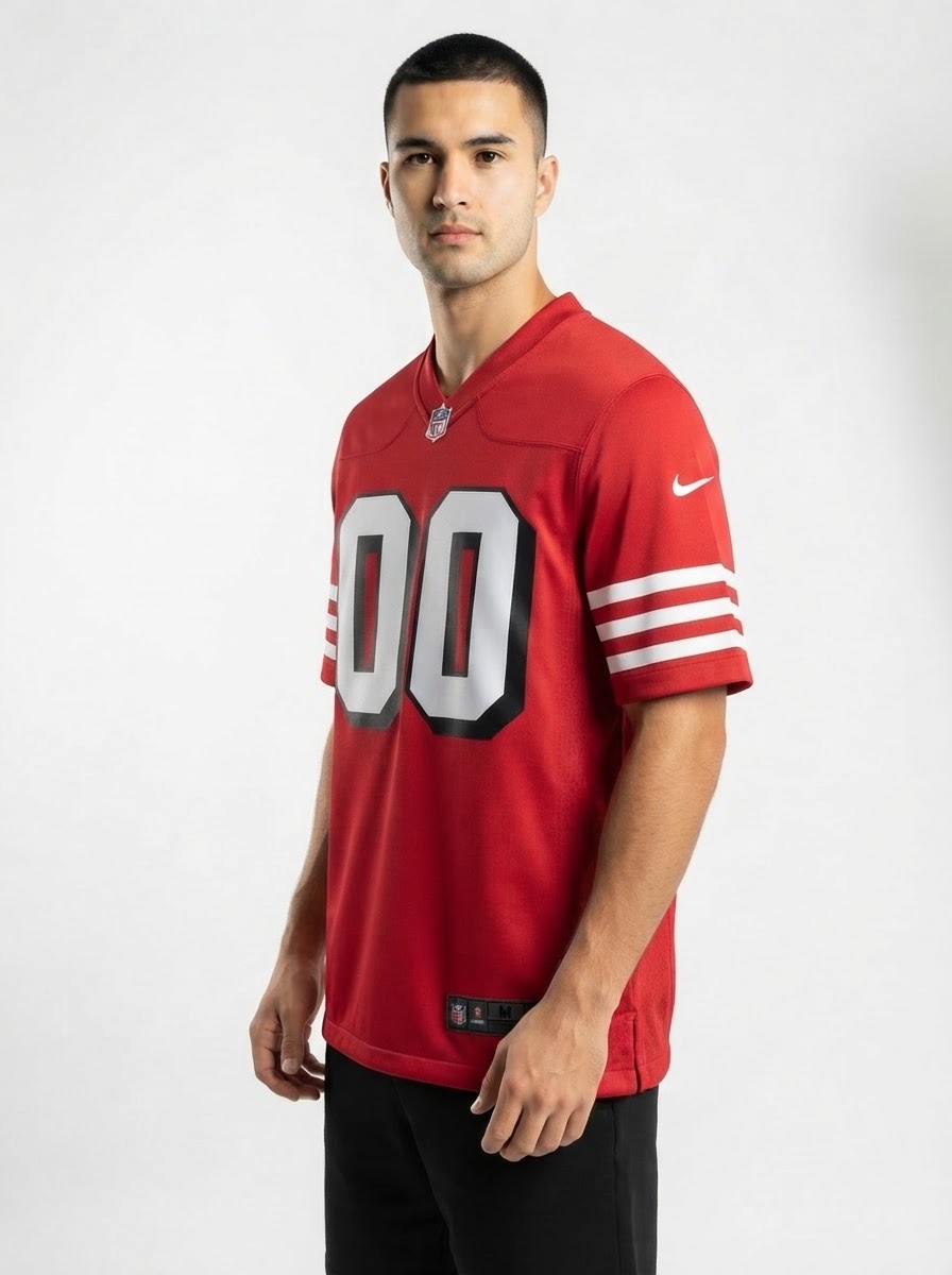 San Francisco 49ers - Scarlet Alternate Custom Game Jersey