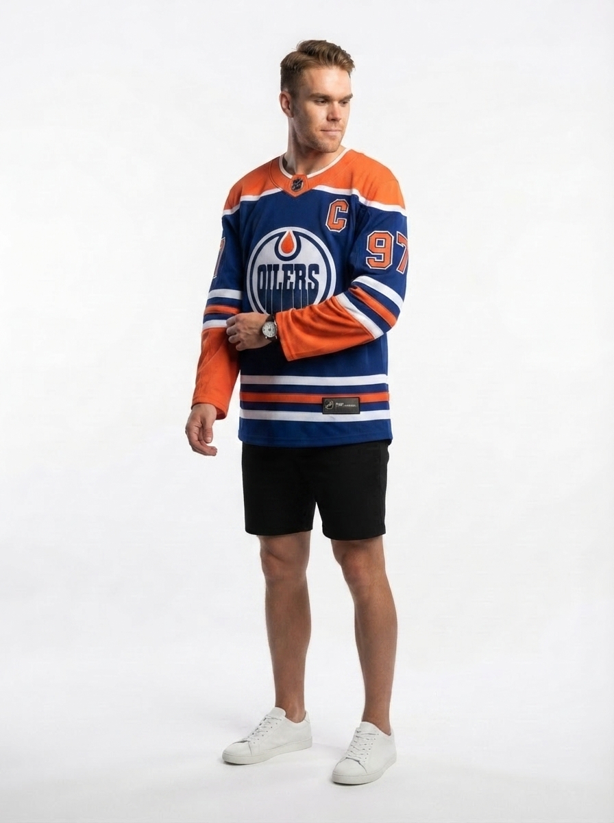 Men's Edmonton Oilers Connor McDavid Royal Home Breakaway Jersey