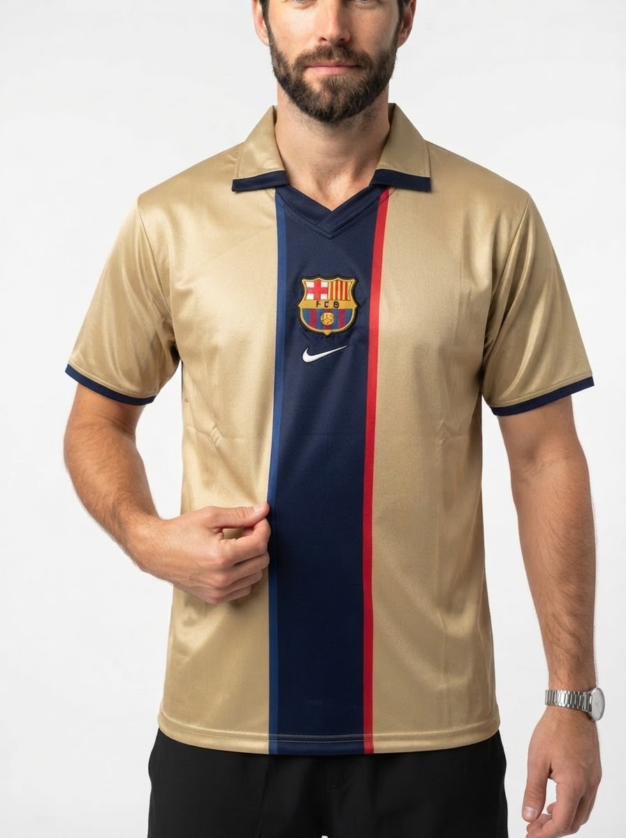 Barcelona 01/02 II Away Jersey - Retro Version