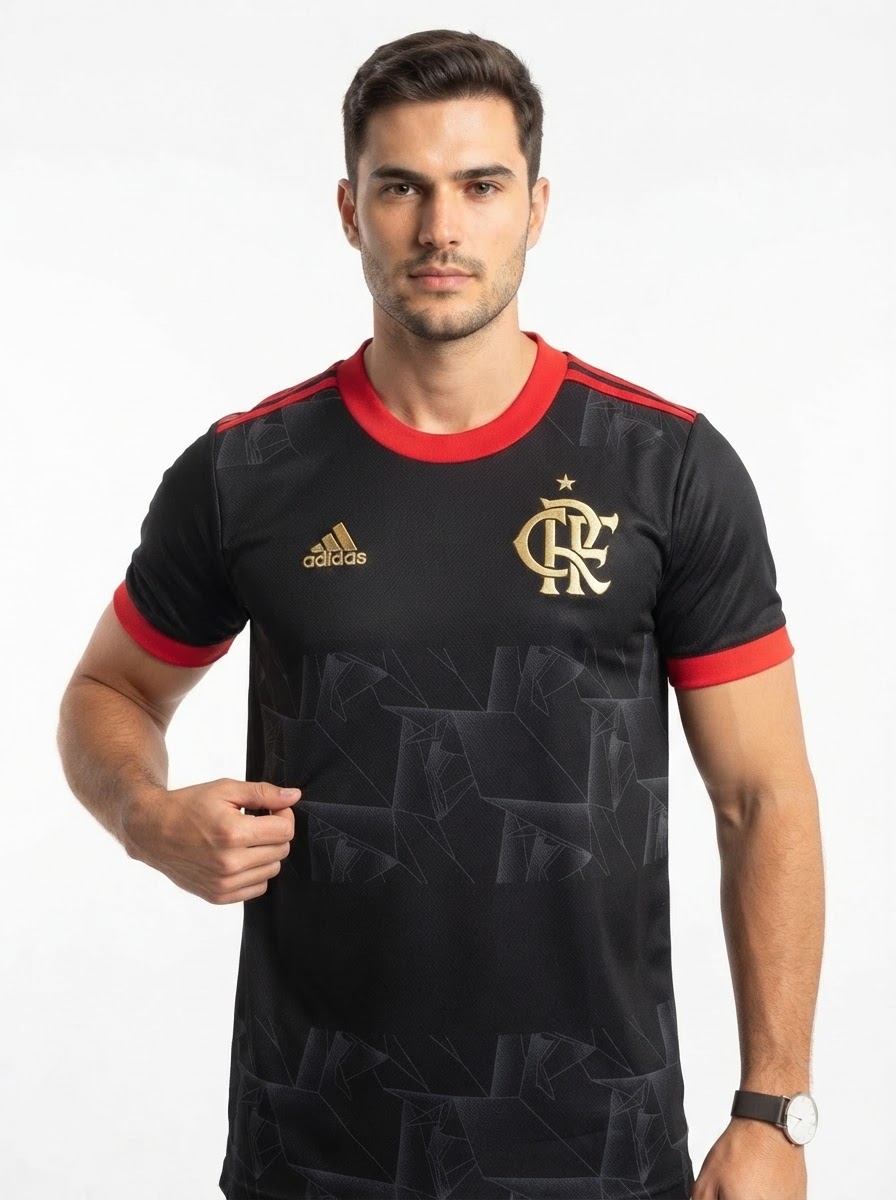 Flamengo Graphic Metallic Preta 2021- Retro