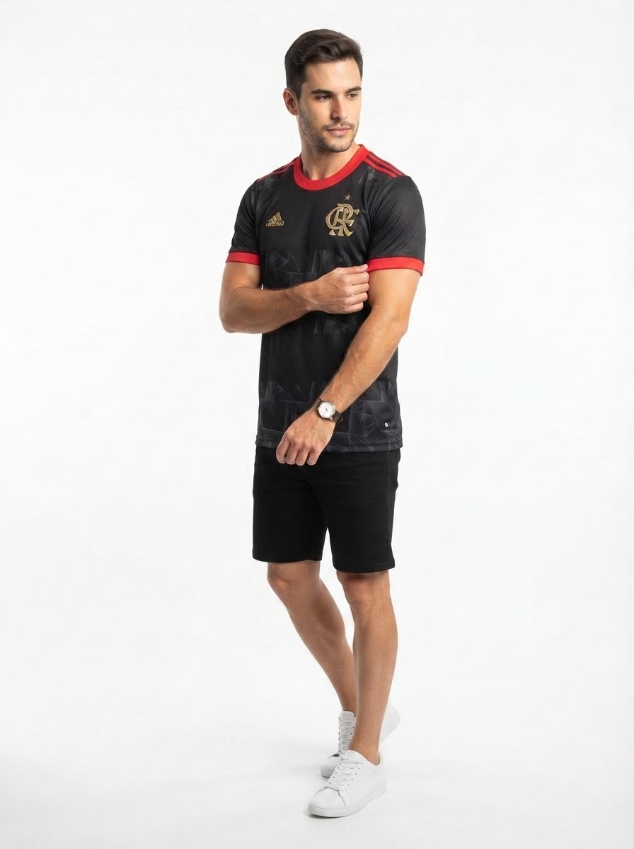 Flamengo Graphic Metallic Preta 2021- Retro