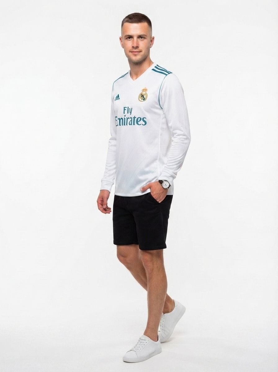 Real Madrid 17/18 I Home Jersey - Long Sleeve Retro Version