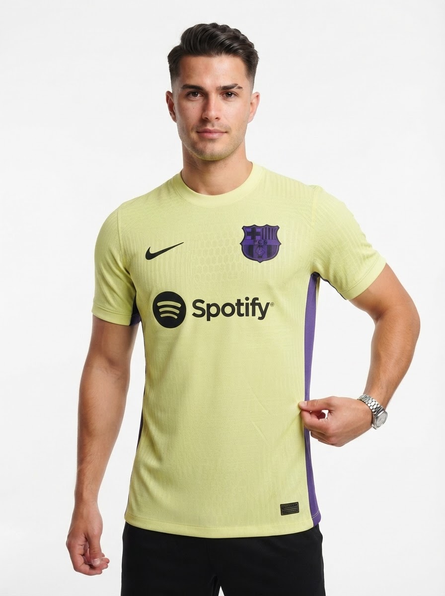 Barcelona 25/26 Special Edition Jersey - Light Yellow - Player Version - Slim Fit