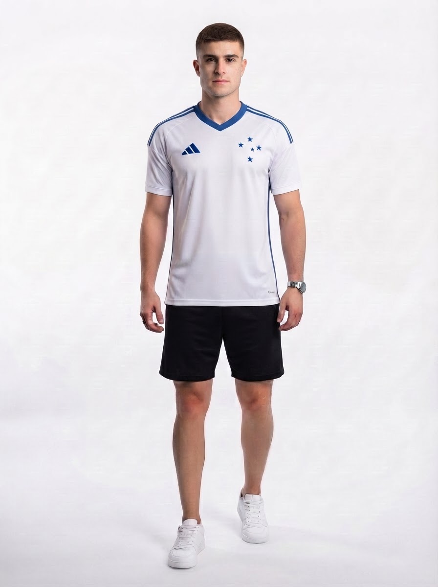 Cruzeiro II 26/27 Masculina - Branco+Azul - Fan Version