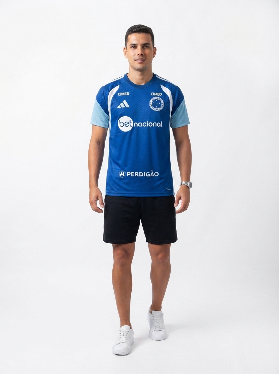 Camisa Cruzeiro Treino Atleta 2026 - com Patrocínios