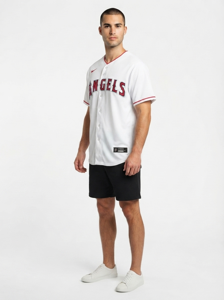 Jersey MLB Los Angeles Angels White Home Torcedor Masculina Branca