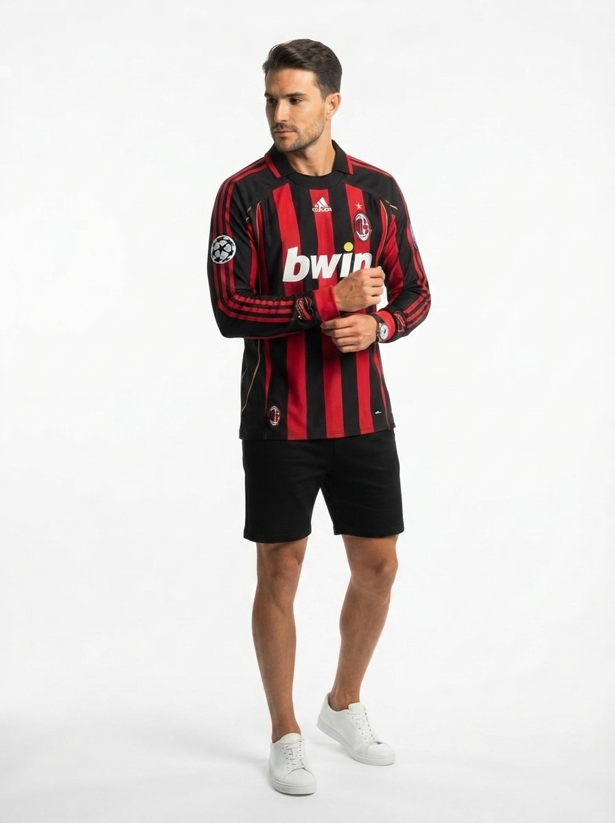 AC Milan 06/07 I Home Jersey - Long Sleeve Retro Version