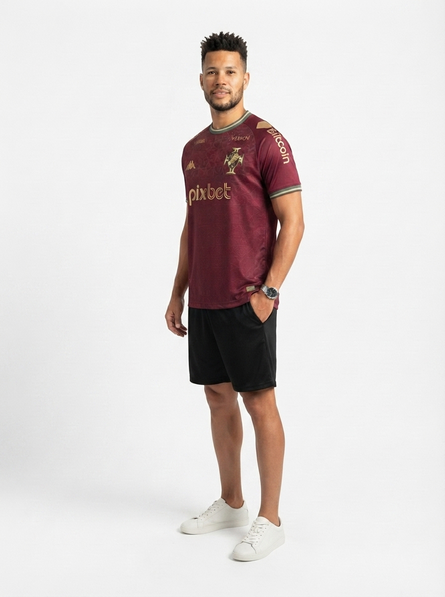 Vasco 22/23 Goalkeeper Jersey - Burgundy - with Sponsors - Fan Version