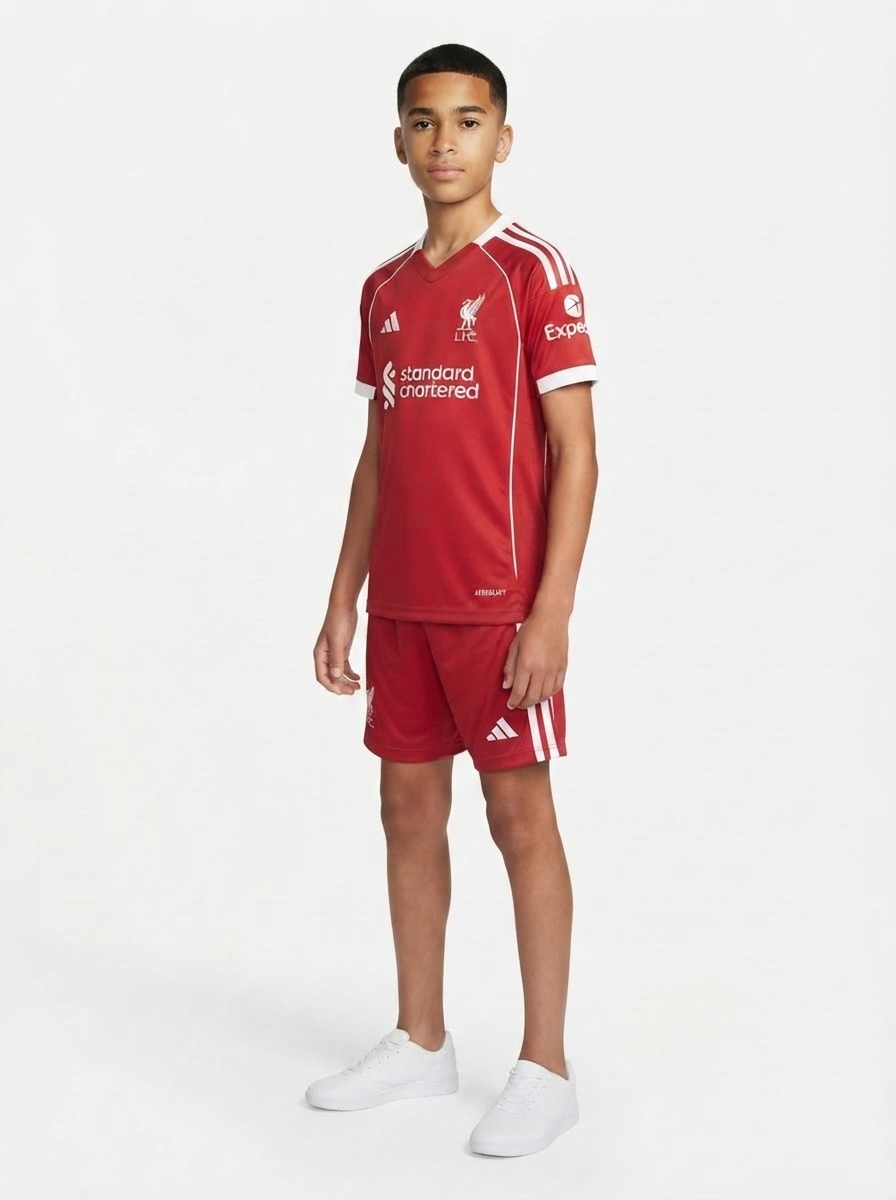 Liverpool 2025/26 Home Kids Kit