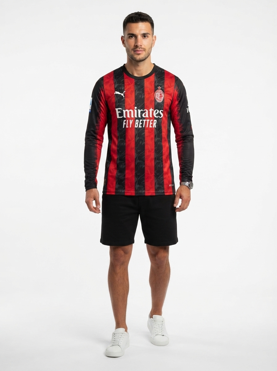 AC Milan 2025/26 Home Long Sleeves Jersey