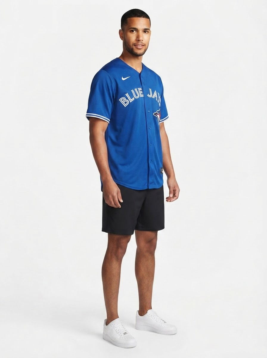 Jersey MLB Toronto Blue Jays II Torcedor Masculina Azul Vladimir Guerrero Jr. 27