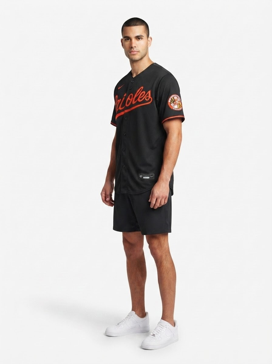 Jersey MLB Baltimore Orioles Black Alternate Limited Torcedor Masculina Preta