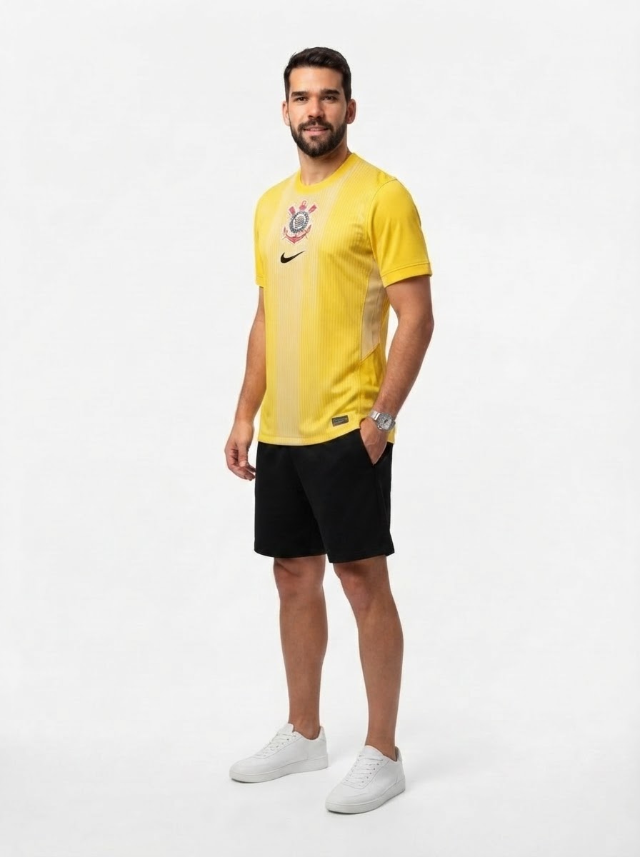 Corinthians 2025/26 Yellow goalkeeper Jersey - Fan Version