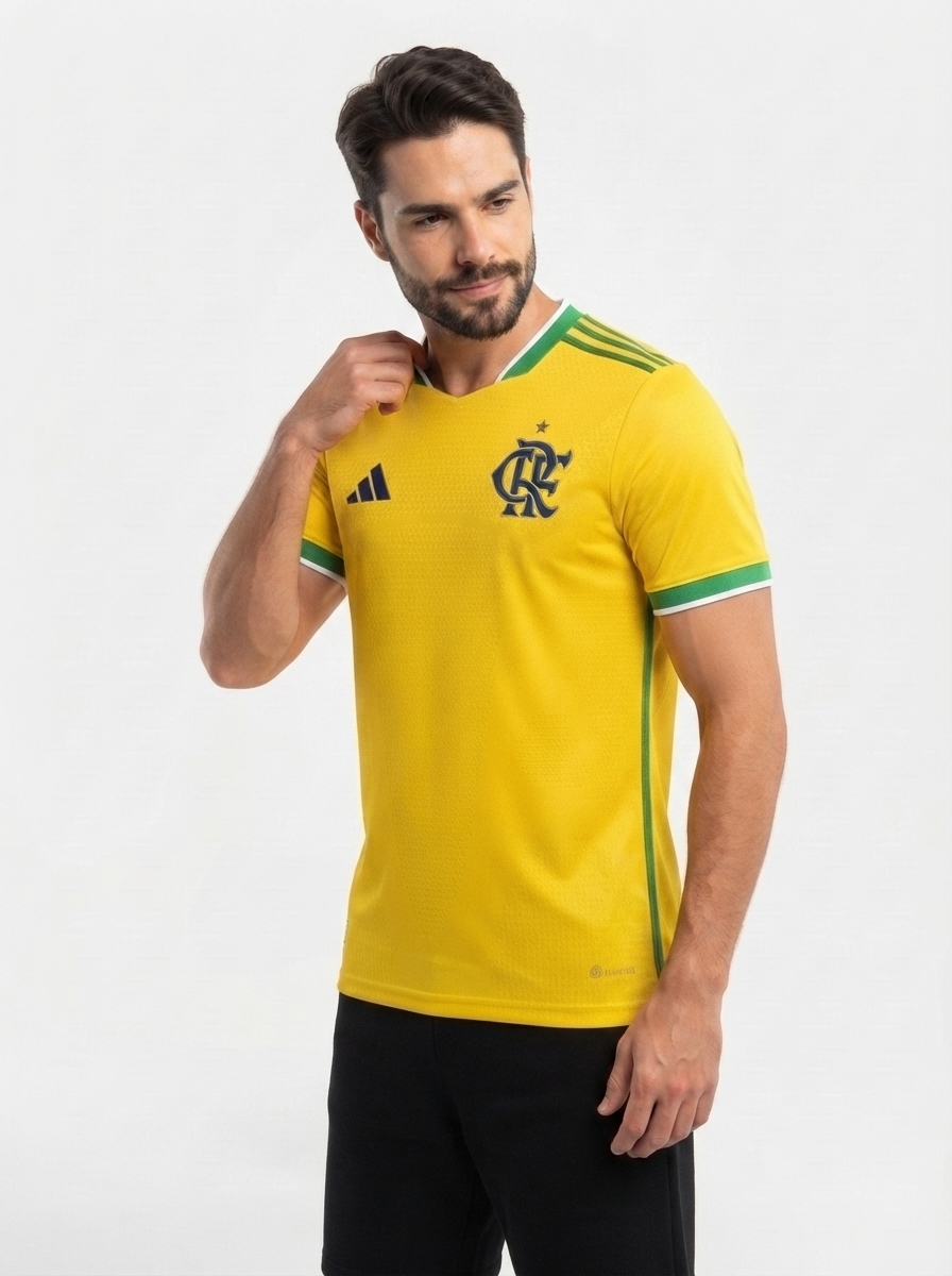 Flamengo Brasil 2026 - Amarelo+Verde Player [Slim Fit]