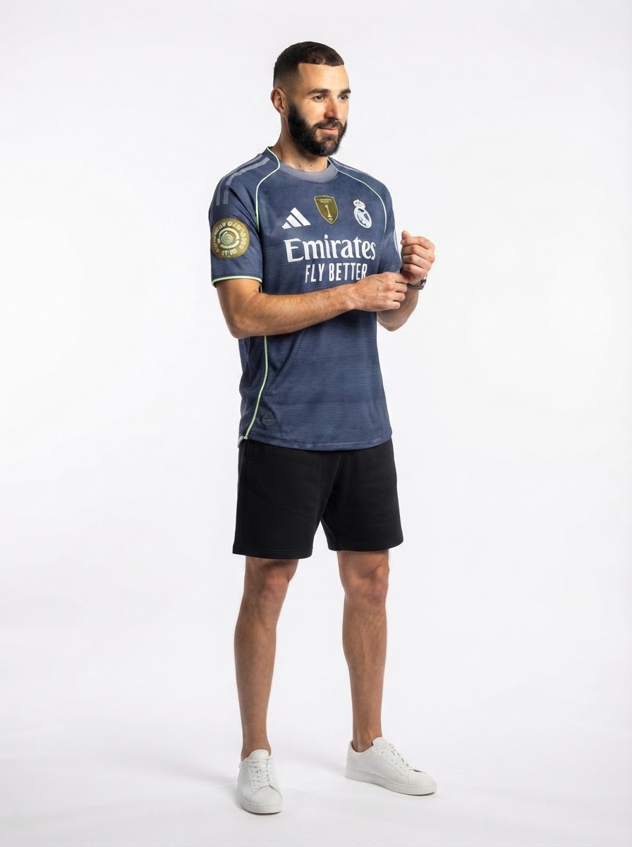 Real Madrid Away Fan Jersey 2025/26 - Patch 2025 Club World Cup + FIFA Intercontinental Champions