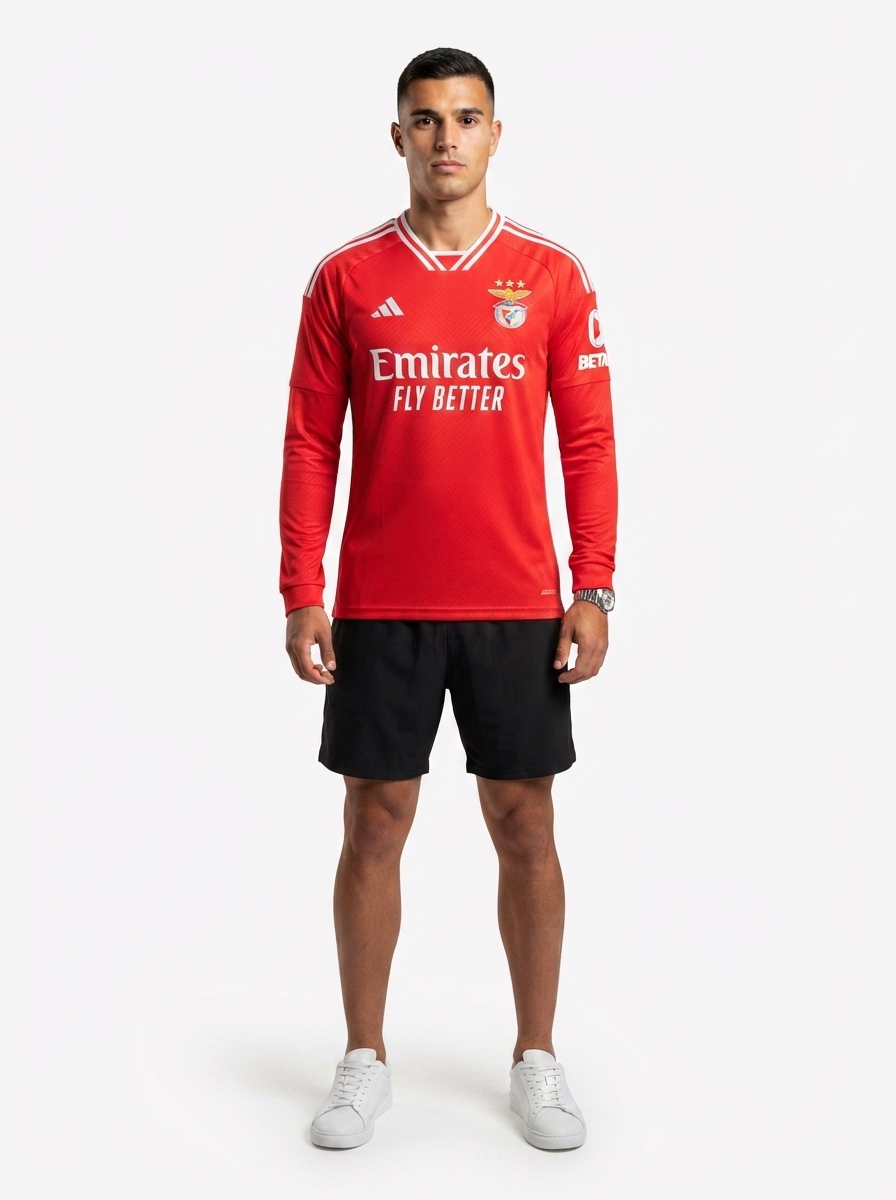 Long Sleeve 2025/26 Benfica Home Jersey