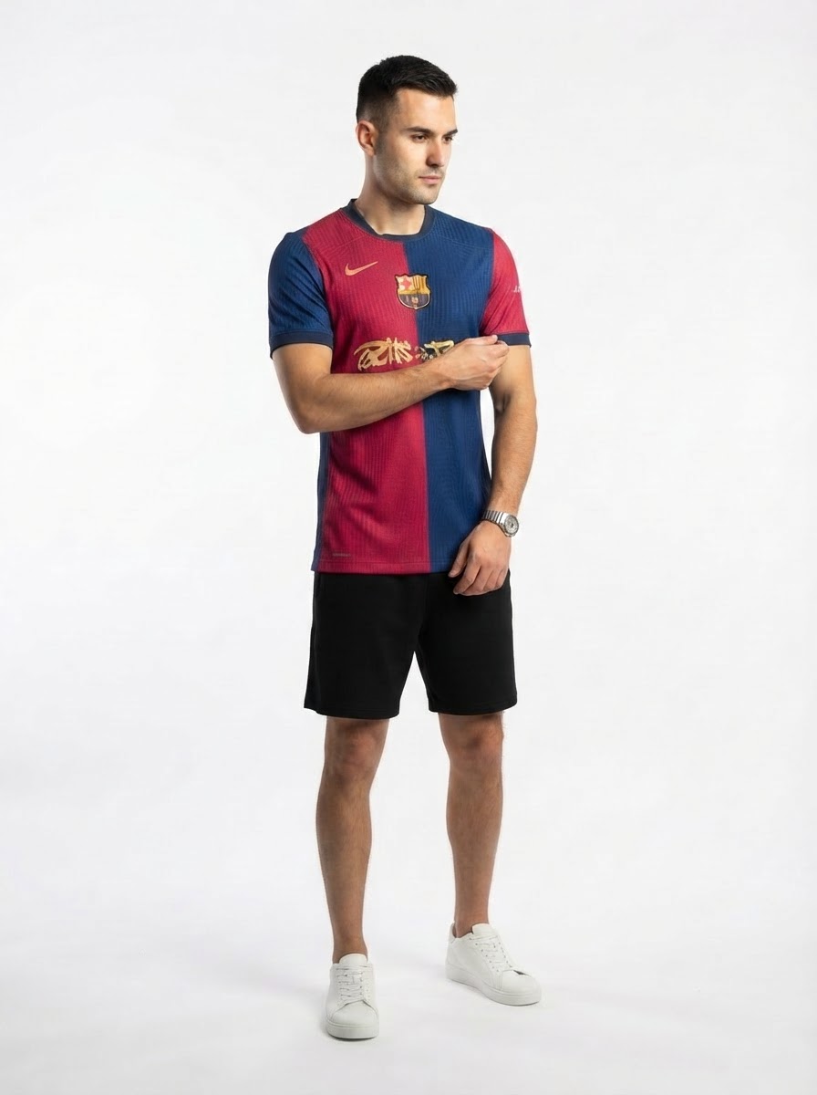 Barcelona Travis Scott Home Fan Jersey 2025/26 Spotify and FC Barcelona Collab With Travis Scott on a Special Cactus Jack