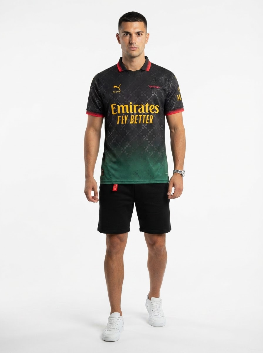 AC Milan BLACK JERSEY DIAVOLI X OFF-WHITE™ Fan Jersey 2025