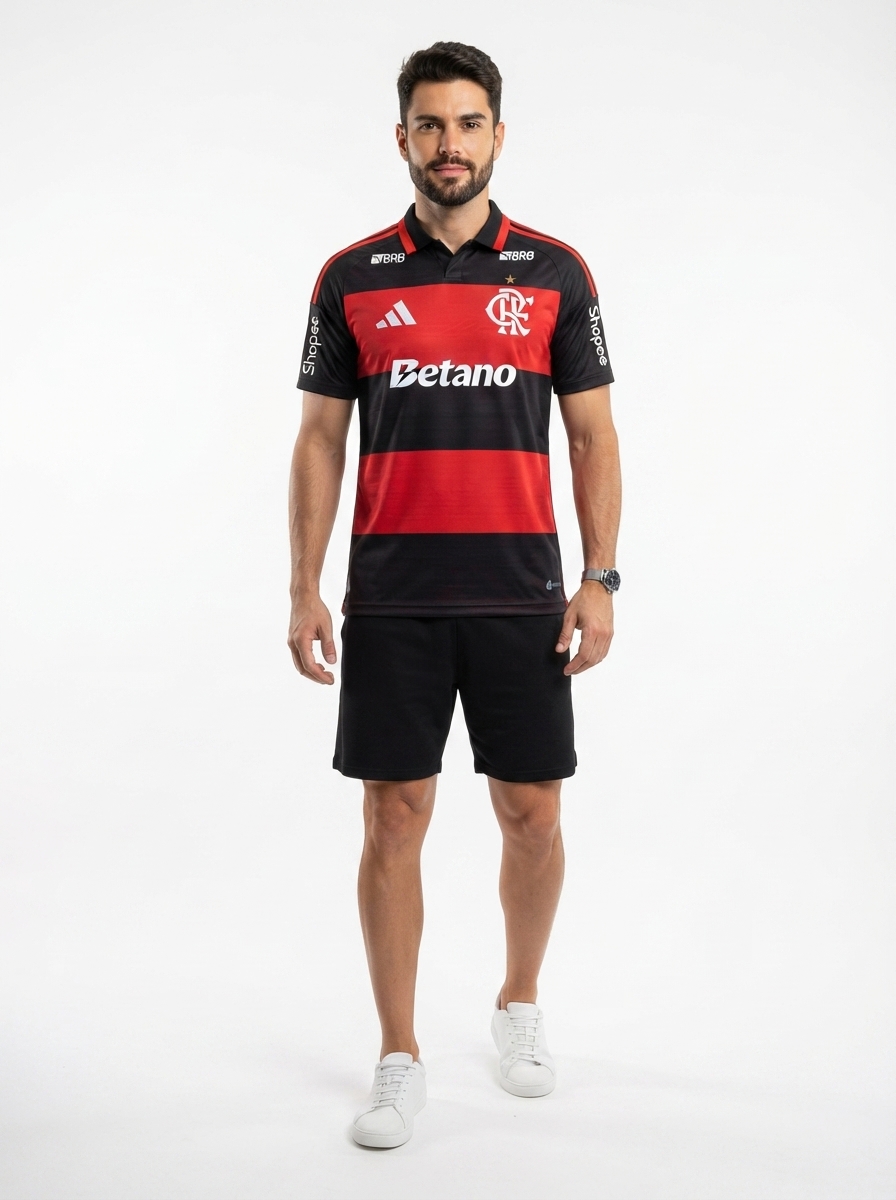 Flamengo 26/27 Home Jersey #9 PEDRO - with Sponsors - Fan Version