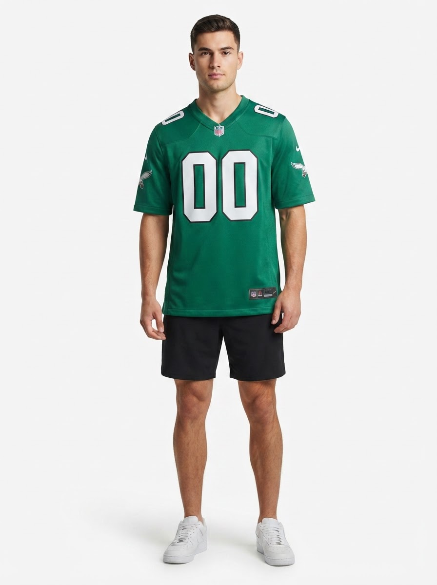 Philadelphia Eagles - Kelly Alternate Custom Game Jersey - Green