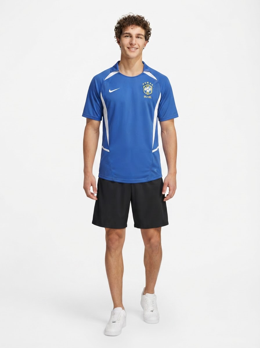 Brazil 2002 II Away Jersey - Retro Version