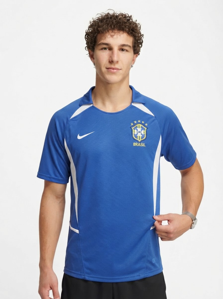 Brazil 2002 II Away Jersey - Retro Version