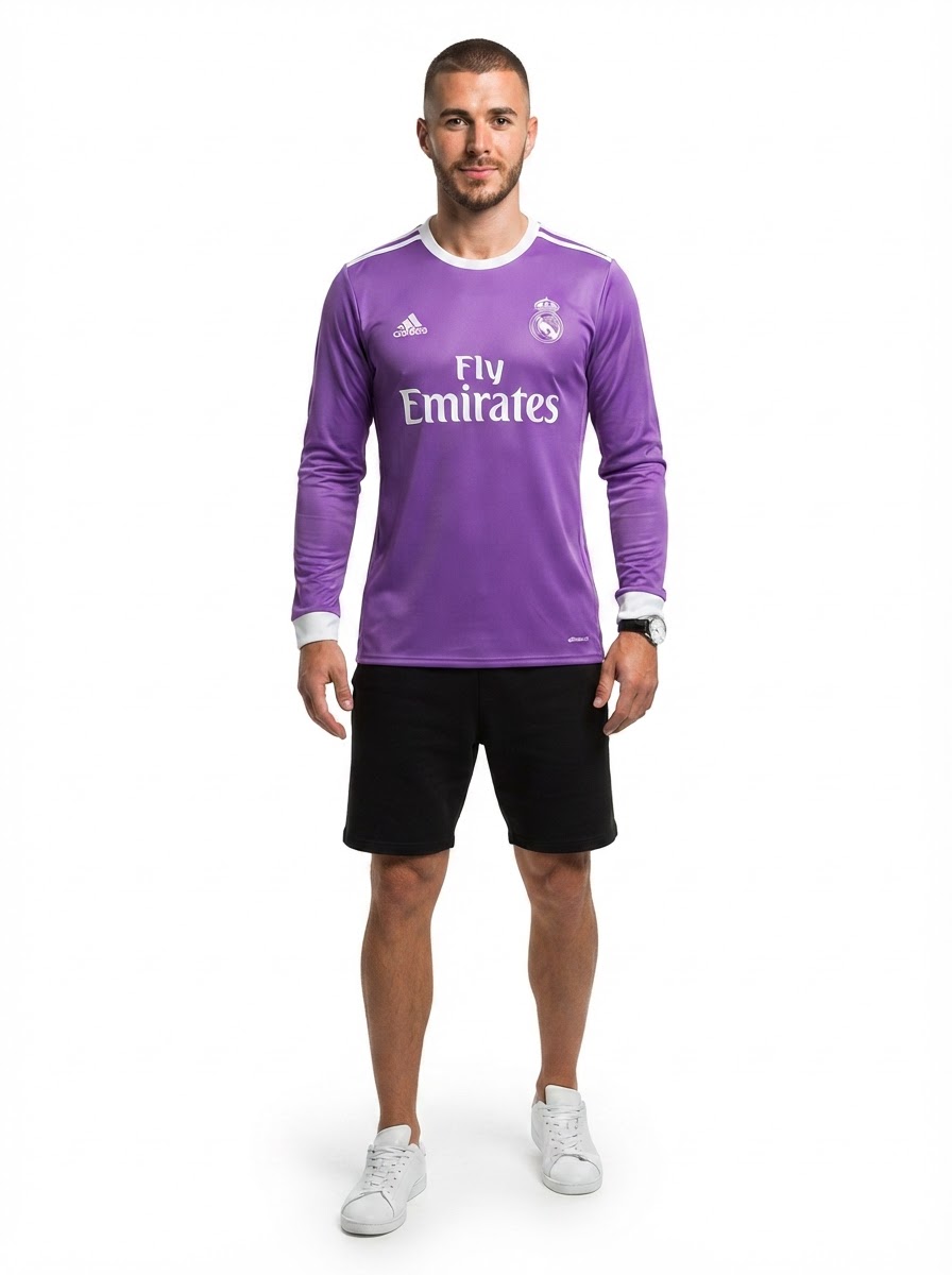 Real Madrid 16/17 II Away Jersey - Long Sleeve Retro Version