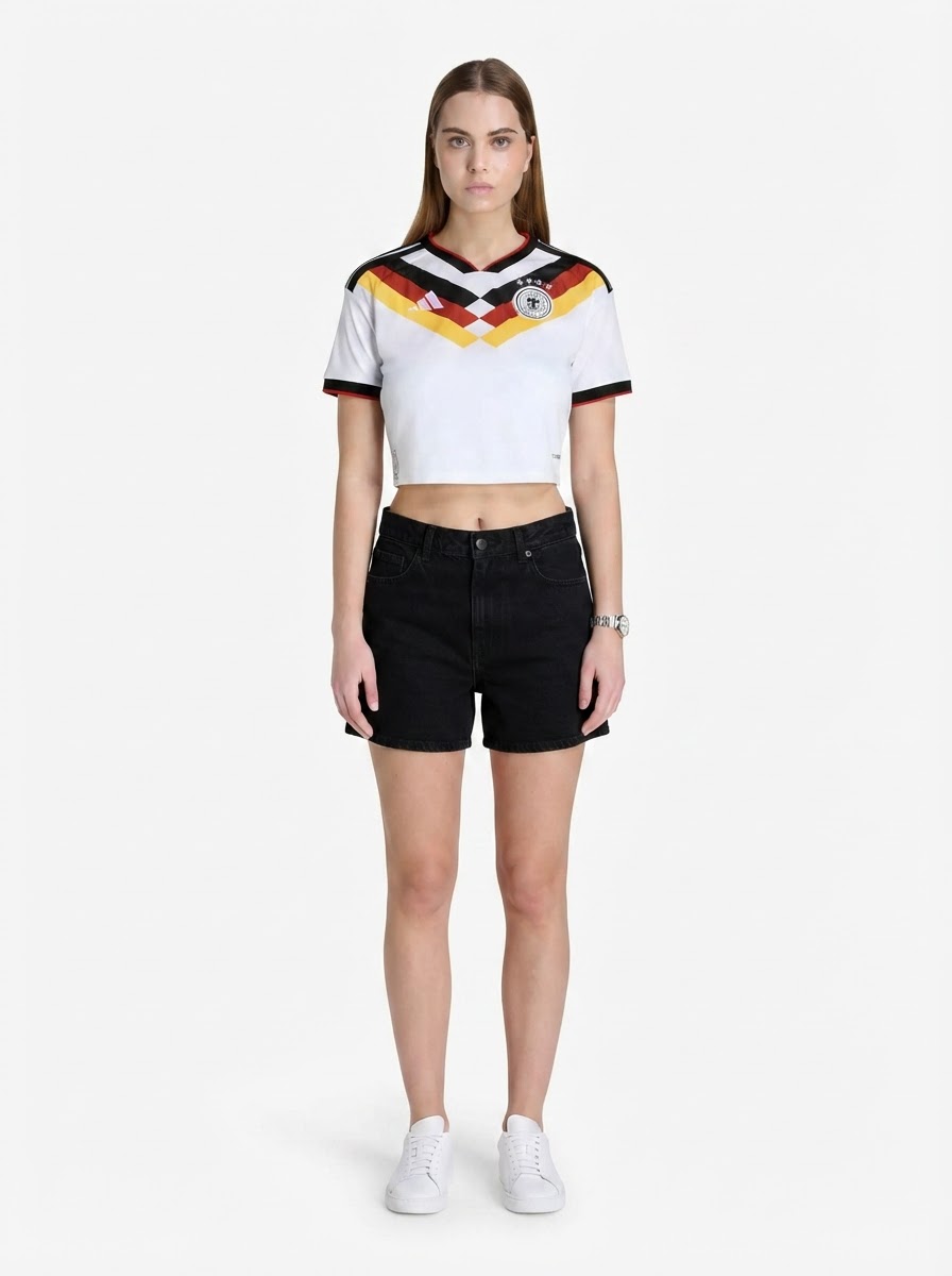2026 Germany Women's Stadium Home Cropped Soccer Jersey World Cup 2026