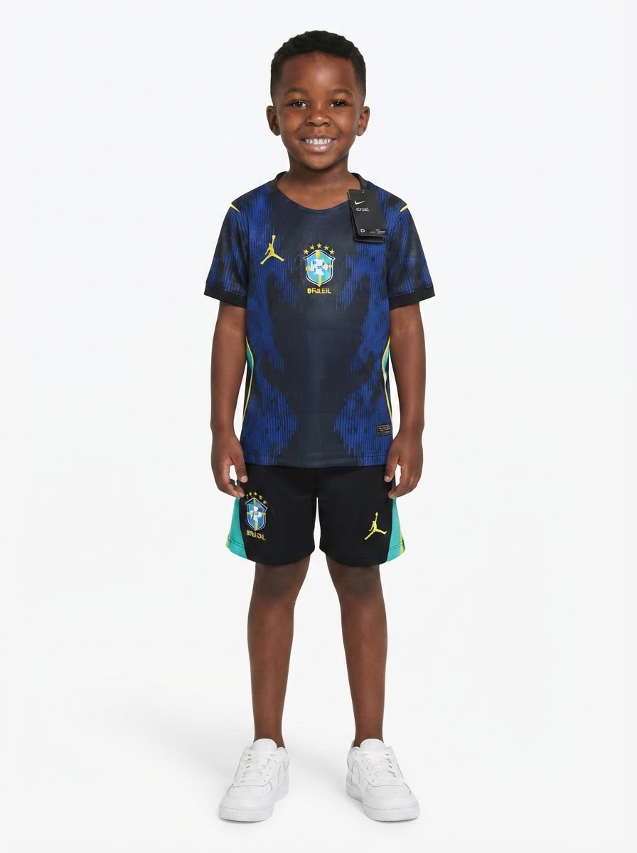 Brazil Away 2026 World Cup Neymar Jr. #10 - Kit Kids Brasil