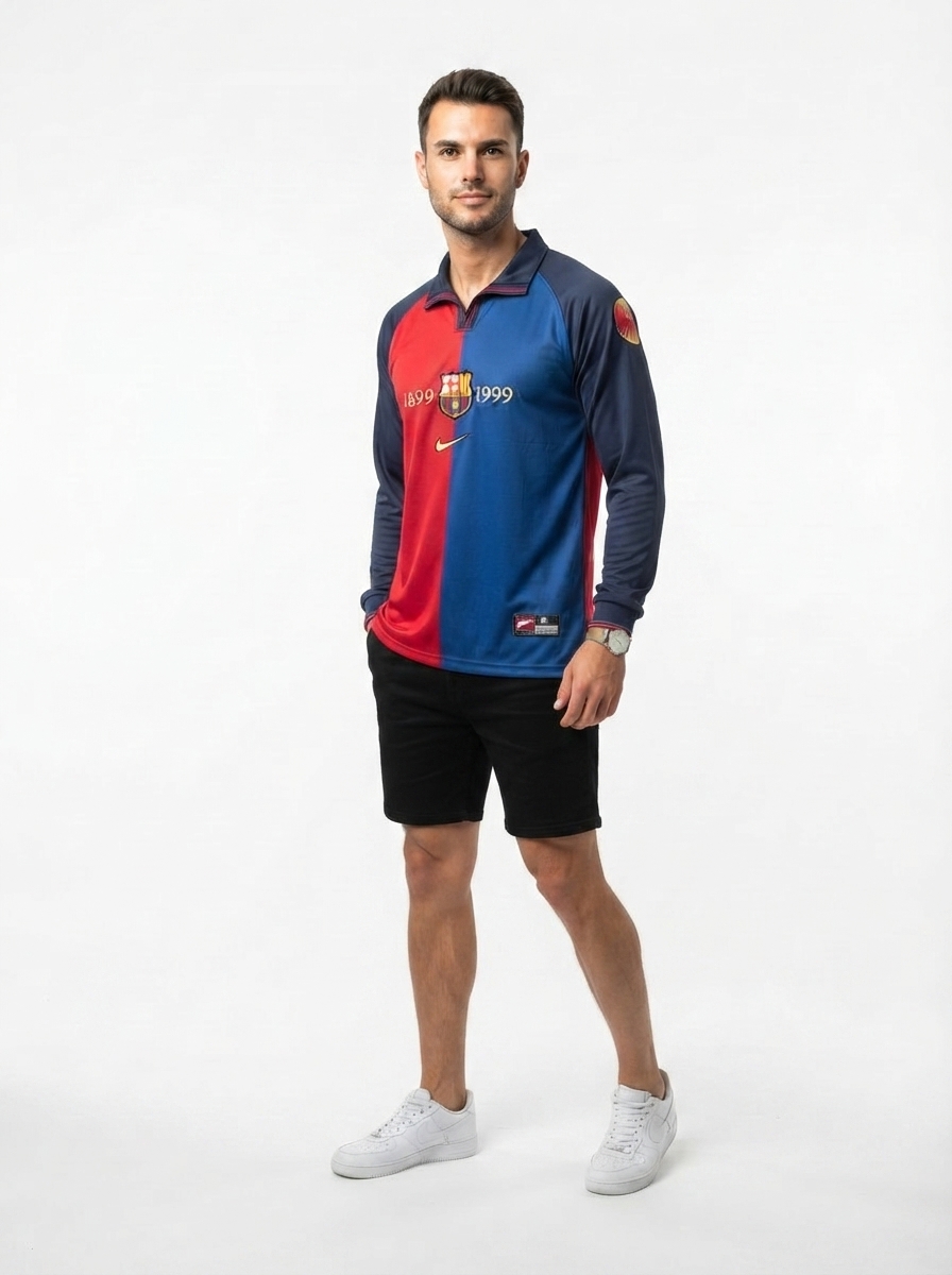 Barcelona 98/99 I Home Jersey - Long Sleeve Retro Version