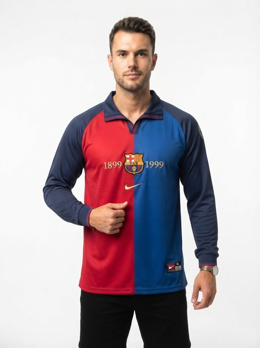 Barcelona 98/99 I Home Jersey - Long Sleeve Retro Version