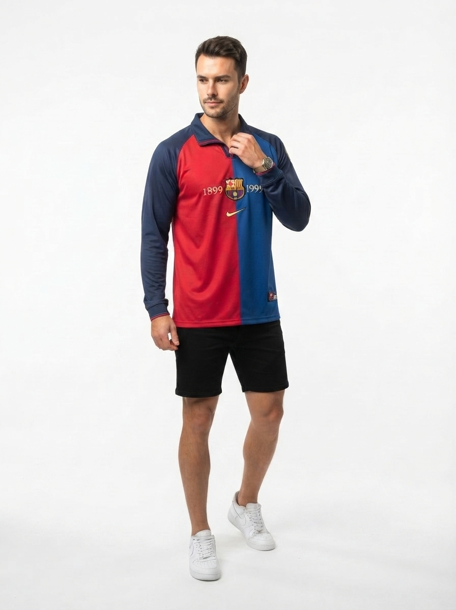 Barcelona 98/99 I Home Jersey - Long Sleeve Retro Version