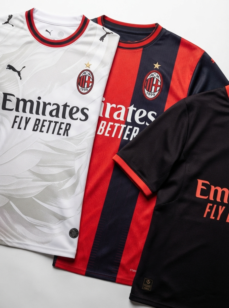 AC Milan Home, Away and Third 26/27 Bundle