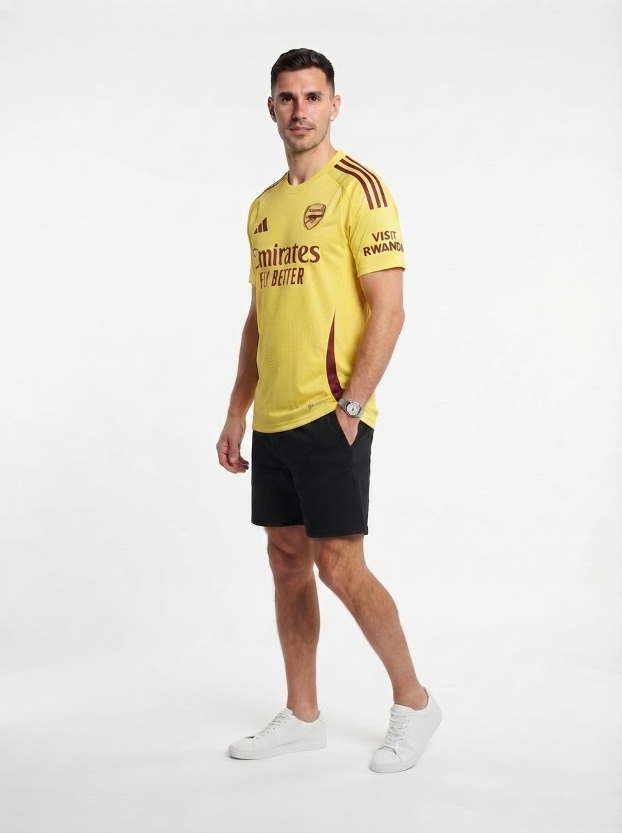Arsenal 2025/26 Yellow goalkeeper Jersey