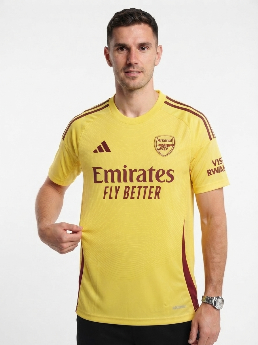 Arsenal 2025/26 Yellow goalkeeper Jersey