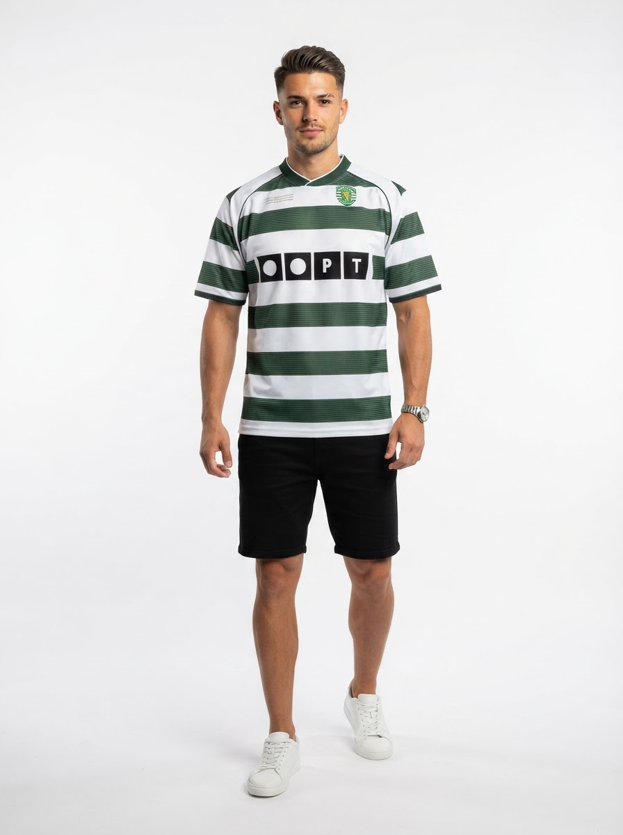 Camisola Sporting Retro 2001/03 - Modelo Exclusivo! 🇵🇹