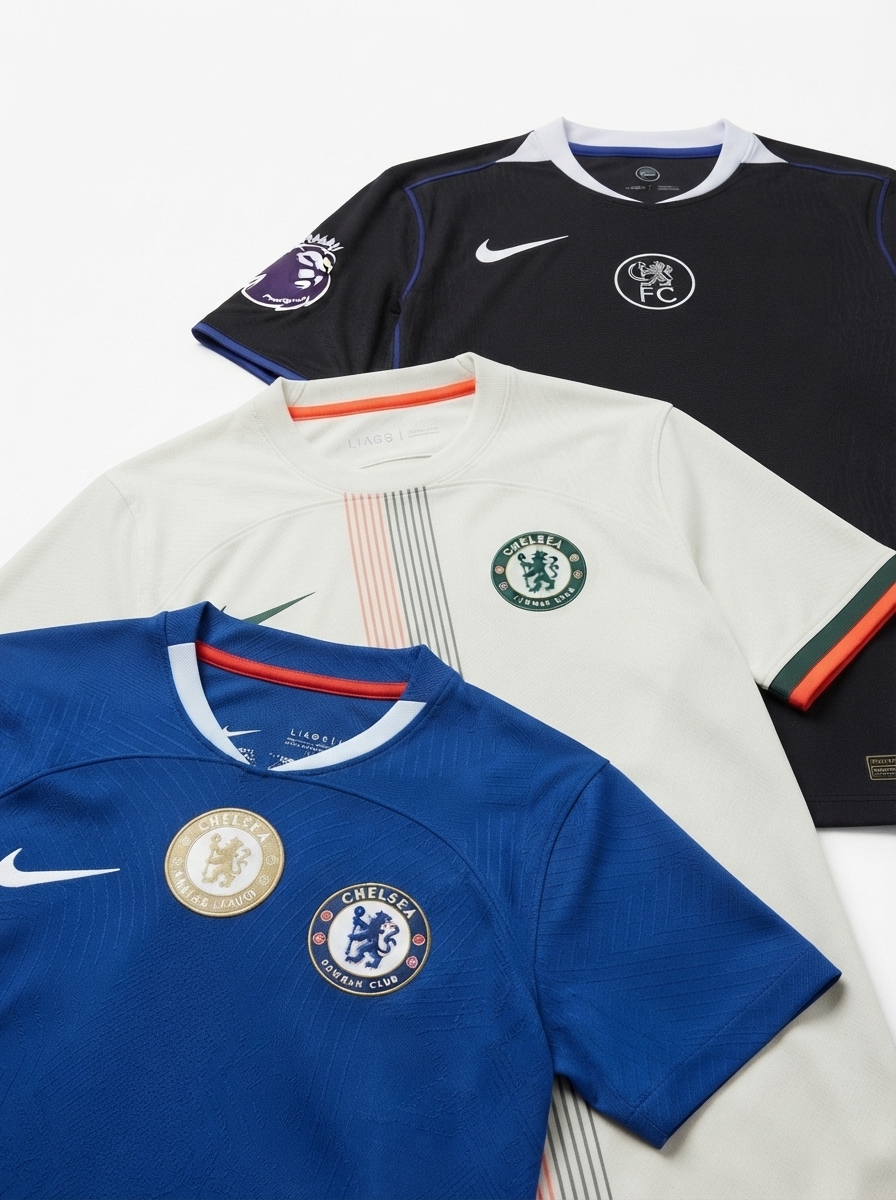 Chelsea Home, Away and Third Kit 3 Fan Jersey Shirt 2025/26