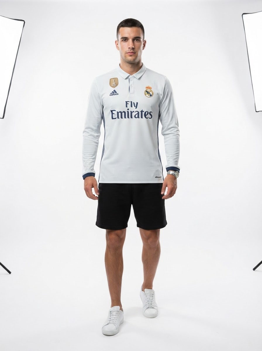 Real Madrid 16/17 I Home Jersey - Long Sleeve Retro Version