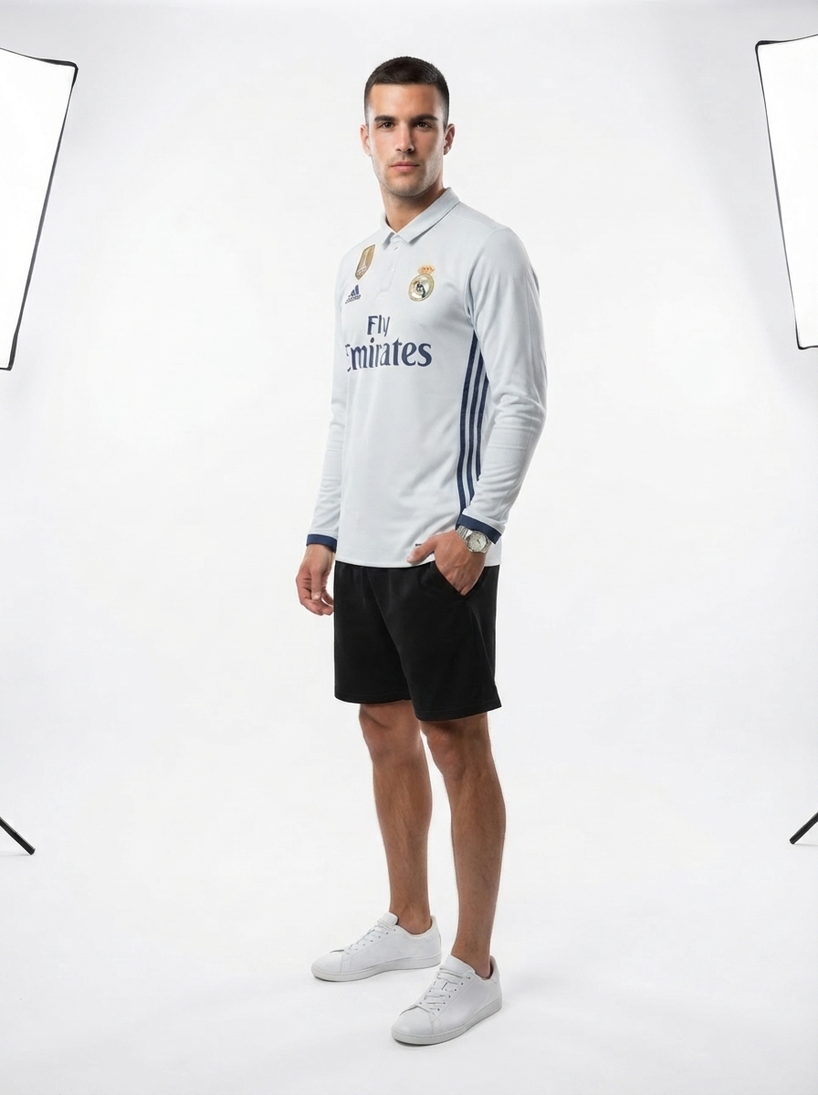Real Madrid 16/17 I Home Jersey - Long Sleeve Retro Version