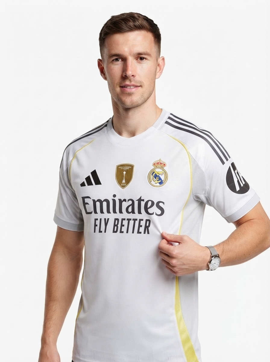 Real Madrid Home Bellingham 5 Fan Jersey 2025/26 FIFA Intercontinental Champions Patch