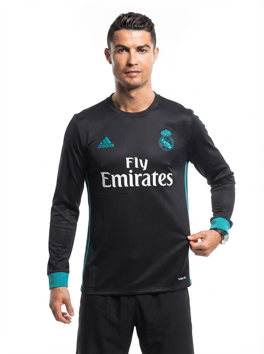 Real Madrid 17/18 II Away Jersey - Long Sleeve Retro Version