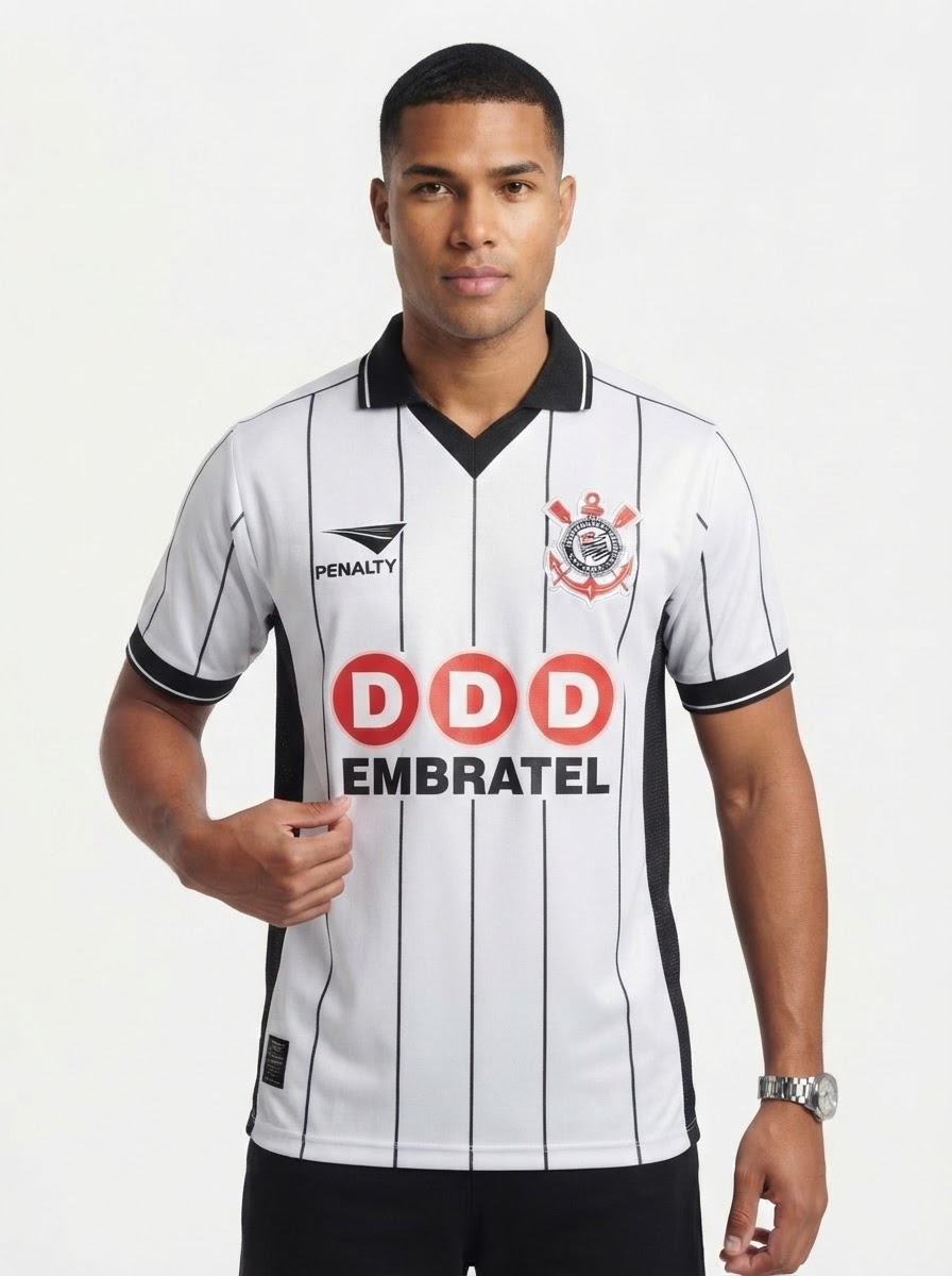 Jersey Corinthians Retrô Home 1998 Embratel