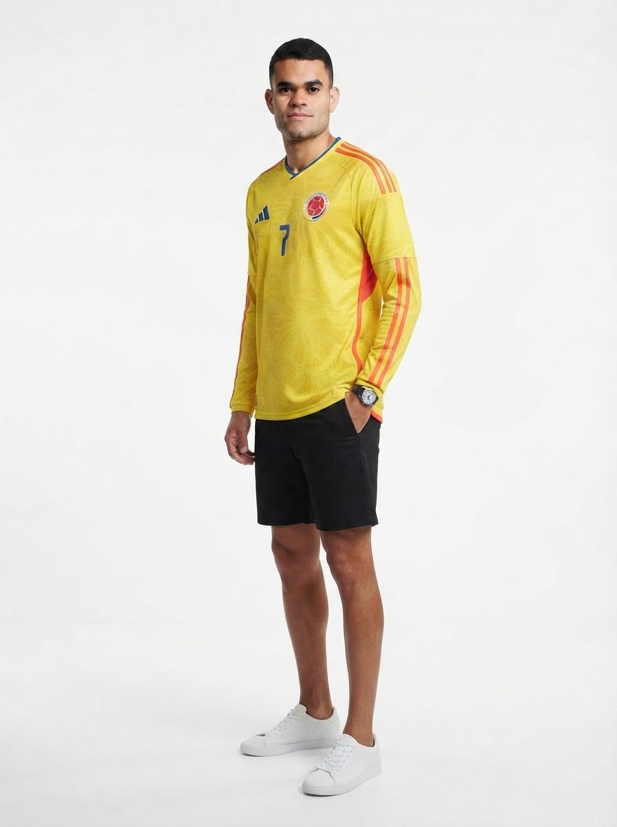 Luis Diaz Long Sleeve Colombia Home - Fan Version World Cup 2026