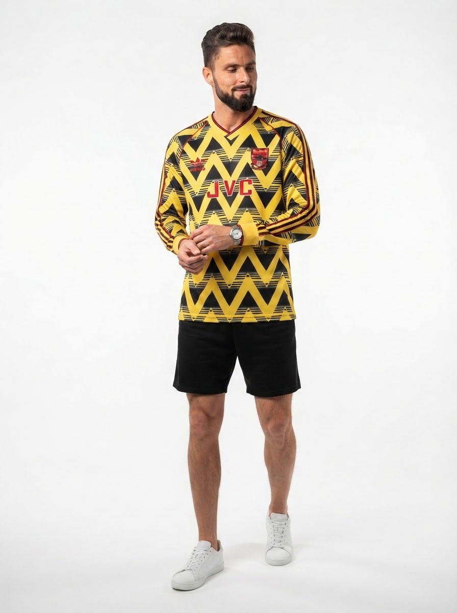 Arsenal 91/93 II Away Jersey - Long Sleeve Retro Version