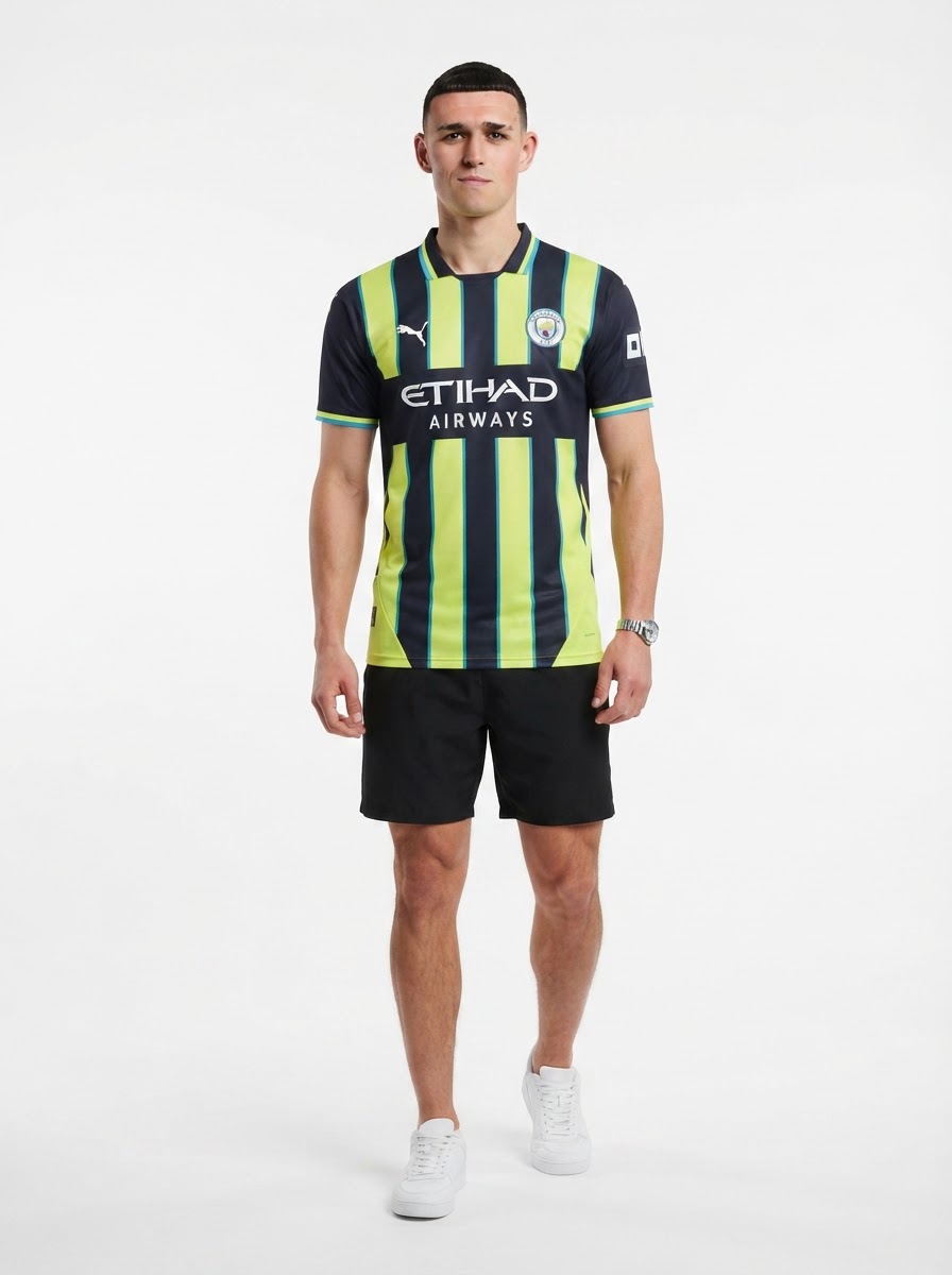 Manchester City 24/25 II Away Jersey - Player Version - Slim Fit
