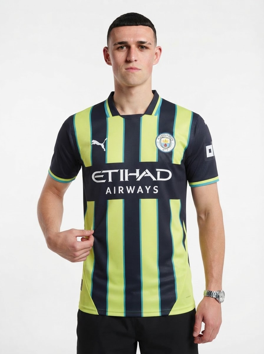 Manchester City 24/25 II Away Jersey - Player Version - Slim Fit