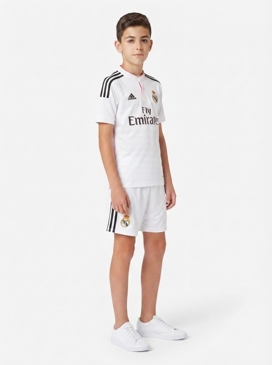 Kit Kids Retro Real Madrid Home Jersey 2014/15