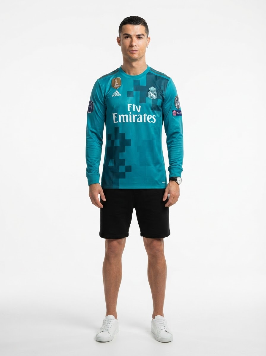 Real Madrid 17/18 III Third Jersey - Long Sleeve Retro Ronaldo #7