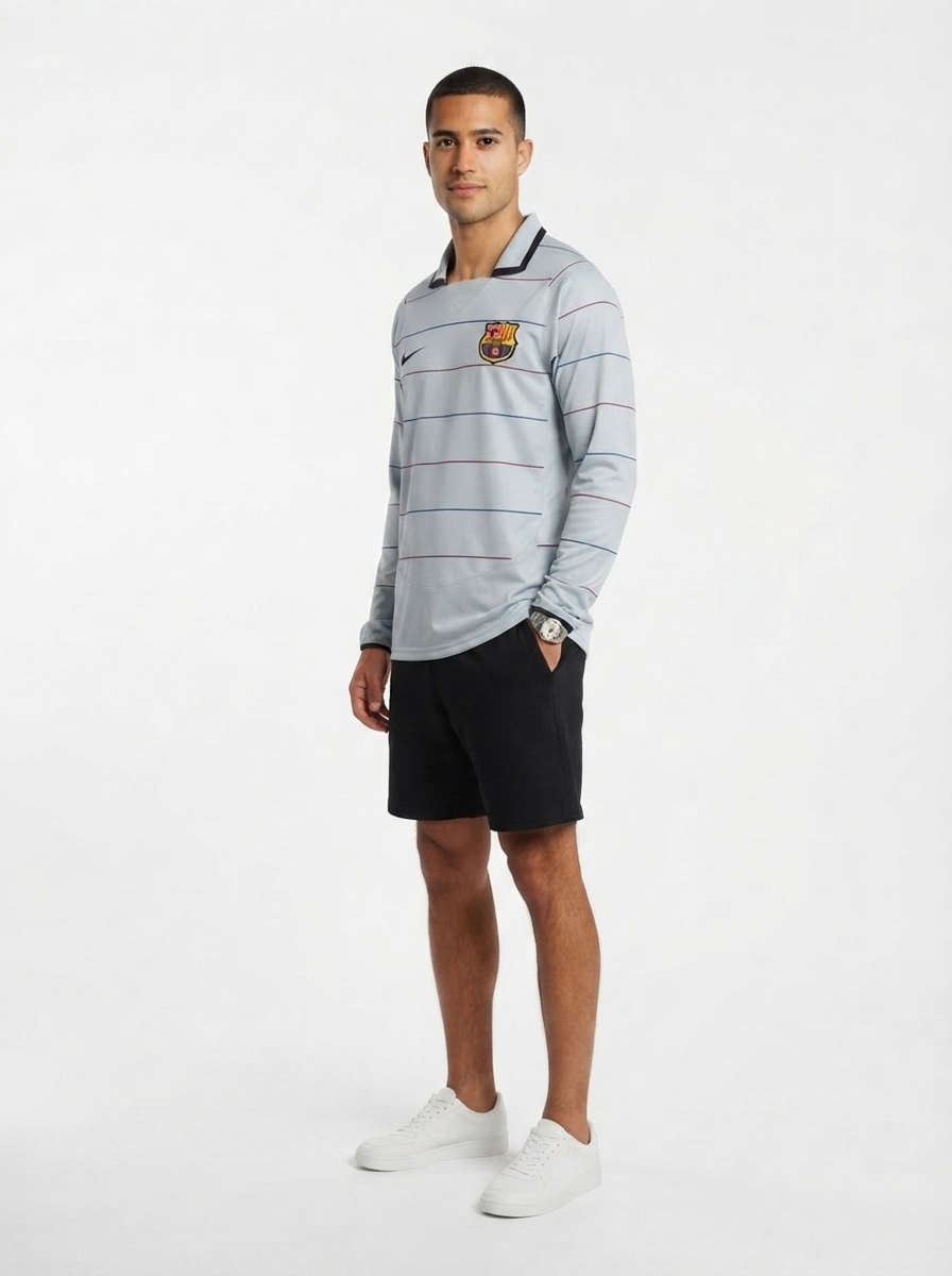 Barcelona 03/04 II Away Jersey - Long Sleeve Retro Version