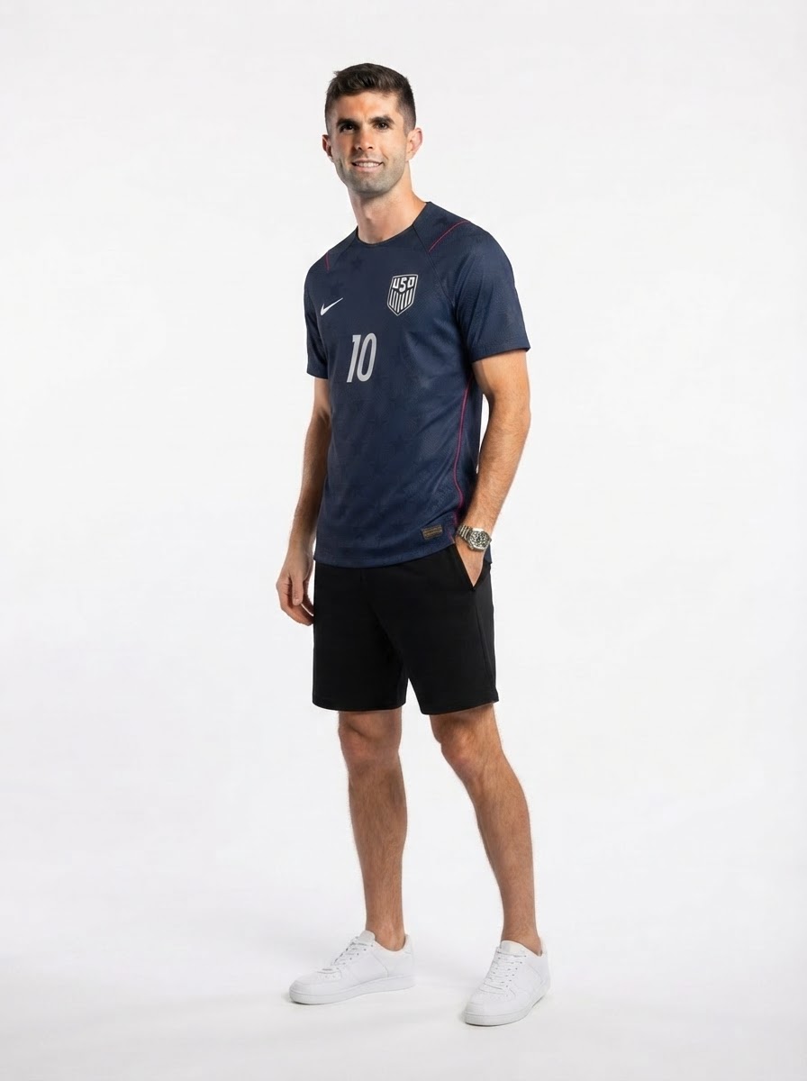 Pulisic #10 USA 2026 Away Match Jersey Blue World Cup Player [Slim Fit]
